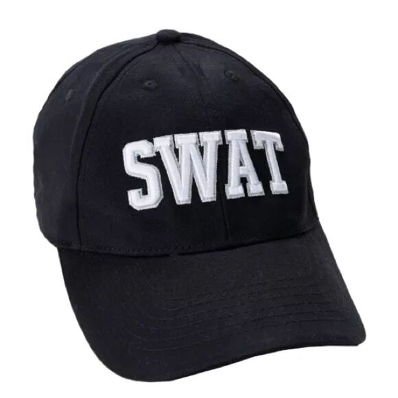 SWAT team Spirit Halloween black baseball cap costume cosplay OS - Picture 2 of 6